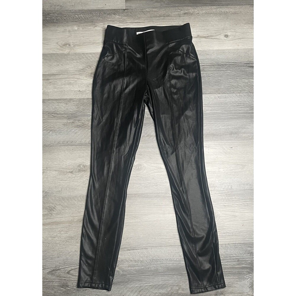 Buckle BKE Faux Black Leather Leggings Womens Small Skinny Leg Pull On Gothic